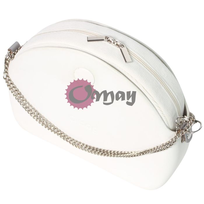 ŚMIETANKA organizer do OBAG MOON LIGHT welur krem 2 kieszenie OMAY