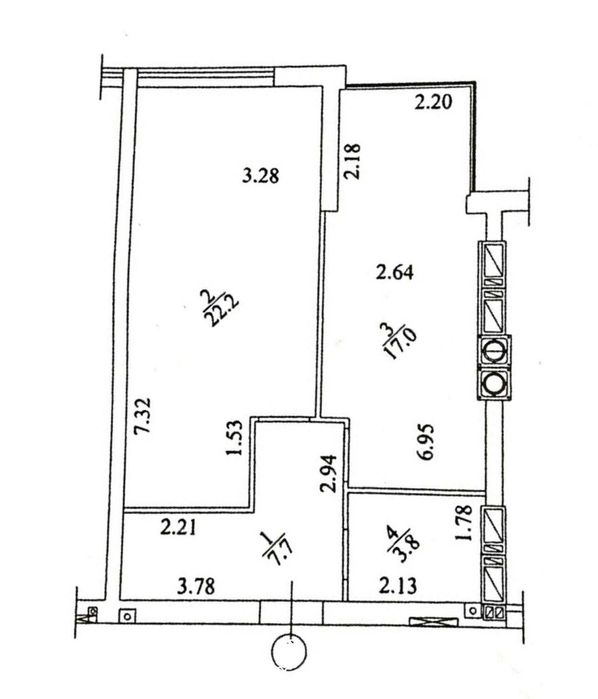 1-комнатная квартира по адресу (площадь 50,7 м²) - Atlanta.ua - фото 23