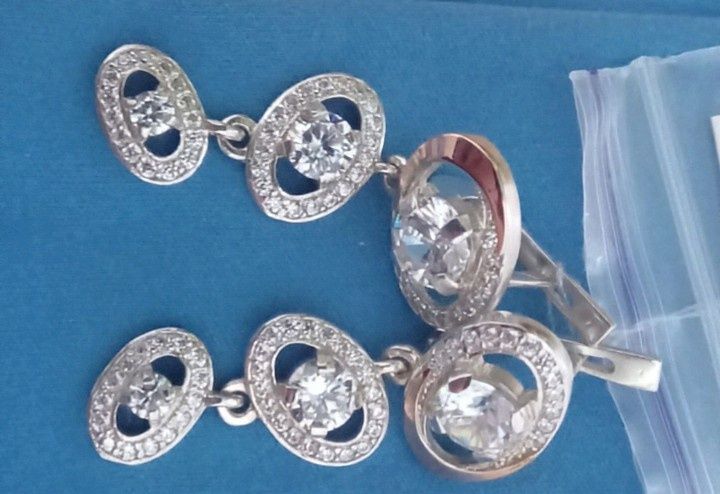 СЕРЬГИ серебро + золото