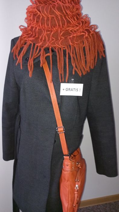 komin, szalik z frędzlami+ gratis