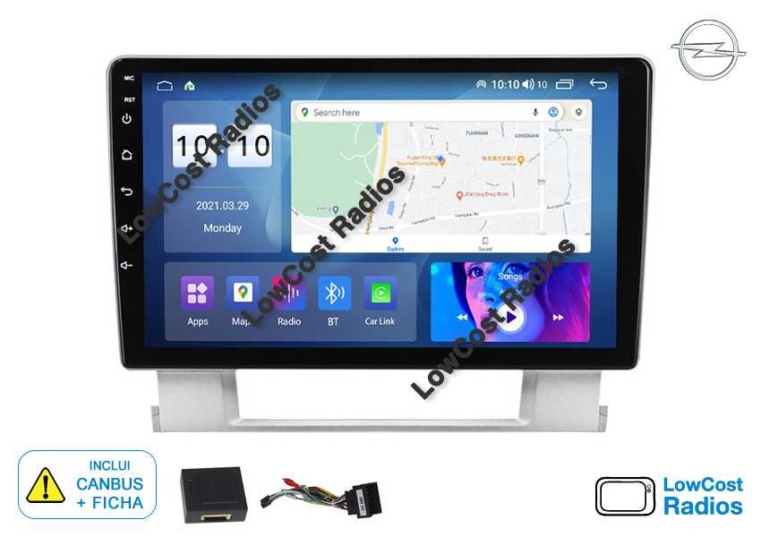 Auto Rádio 9' OPEL ASTRA J 2008 A 2015 | GPS ANDROID BT USB APPS WIFI | CARPLAY • ANDROID AUTO