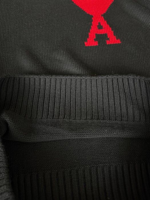 Чоловічий Вʼязаний светр кофта Ami  Black