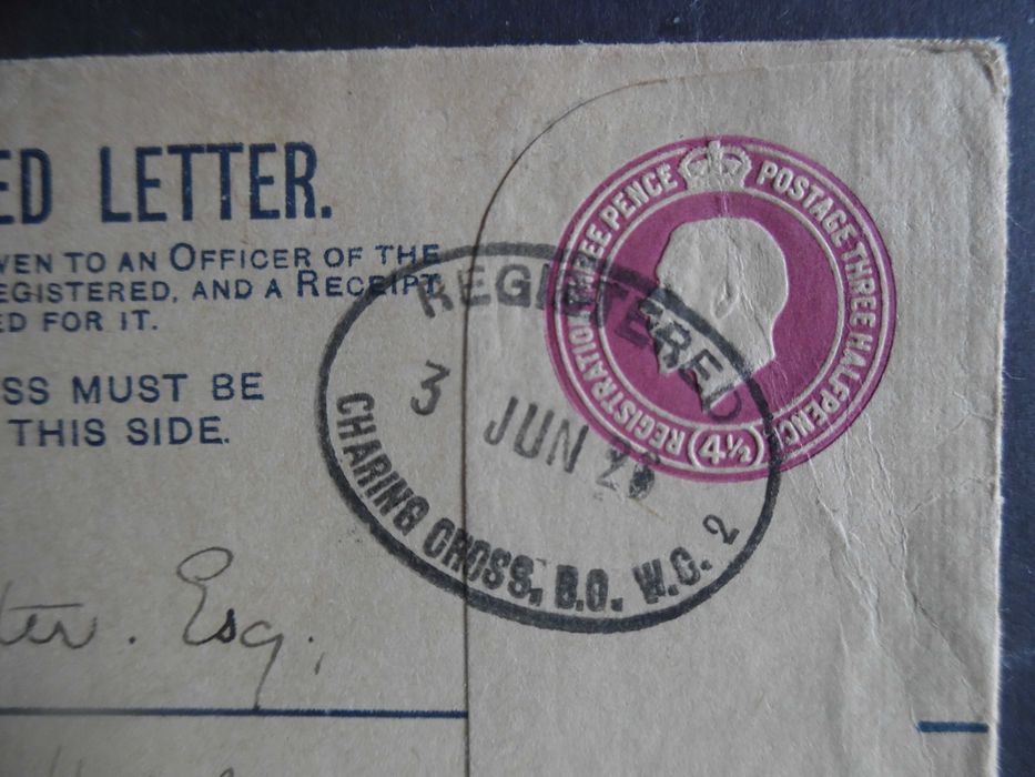 Selos Inglaterra- Clássico em carta postal telegrama escasso