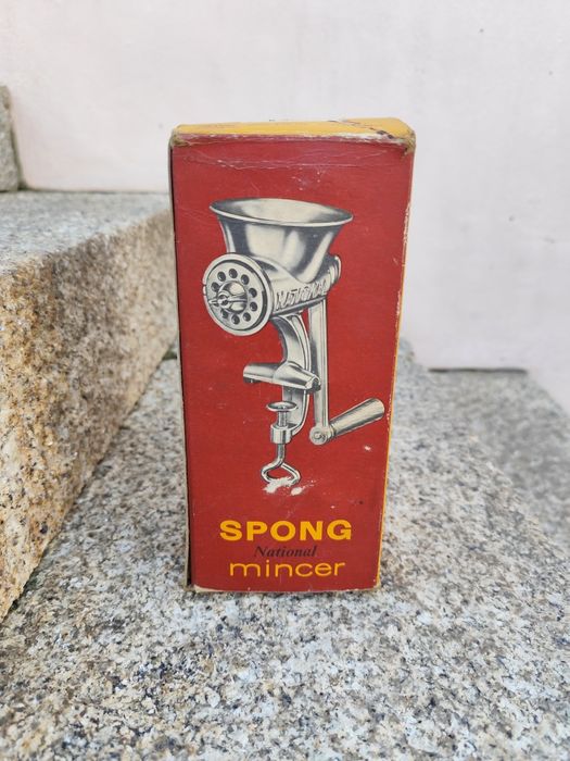 Máquina de picar carne antiga inglesa