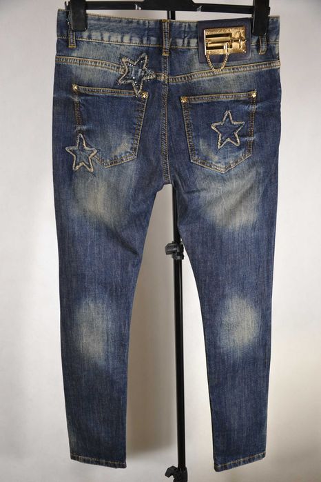 LOVE MADNESS Jeans Spodnie Damskie 26 Cyrkonie Gwiazdki Oryginalne