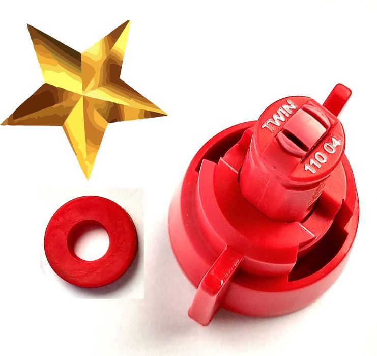 Komplet !! Albuz AVI TWIN 04 rozpylacz dysza dwustrumieniowa 8m/sek.