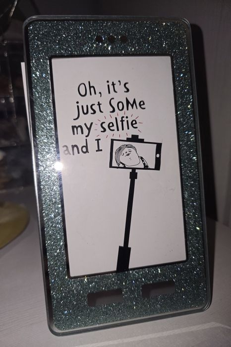 Ramka na zdjęcie selfie smartfon telefon brokat błyszcząca 10x15
