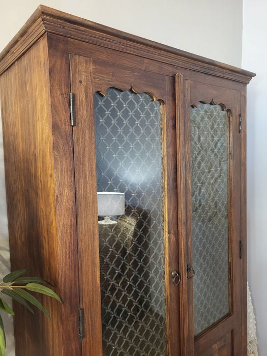vitrine, armario, louceiro, estante, indiano, rustico