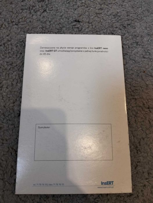 InsERT wszystkie programy testowe na 45 dni płyta