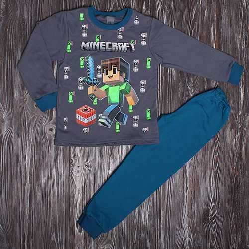 Утеплена піжама 4 моделі,з гри Майнкрафт, футера з начосом,116-140