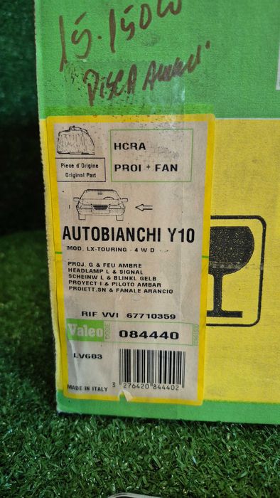 Otica Farol Esquerdo Autobianchi Y10 LX Touring 4WD Ref. 084440 NOVO Valeo