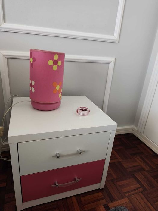 Candeeiros + Cortinado/Estore Japonês Rosa