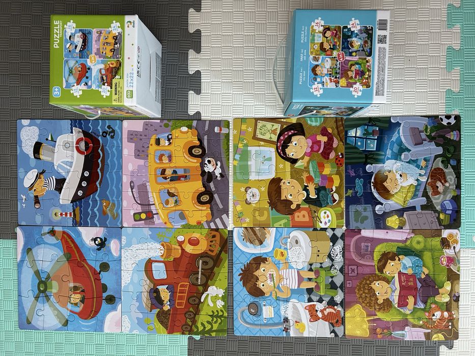 Пазл 4 в 1 Dodo "Транспорт", “Мій день"