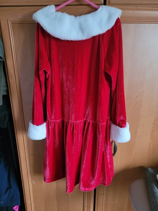 Świąteczna czerwona sukienka Mikołajki
