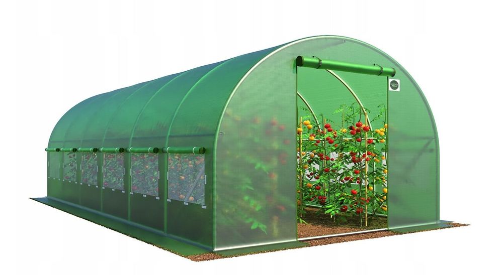Теплиця парник 18 м² (6×3×2 м) оцинкована з UV-захистом Польща