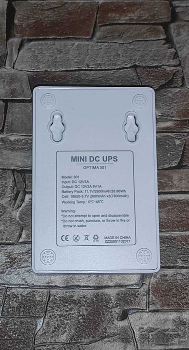 ДБЖ для роутера Mini DC UPS Optima 301 / 7800 мАг (9V/12V)