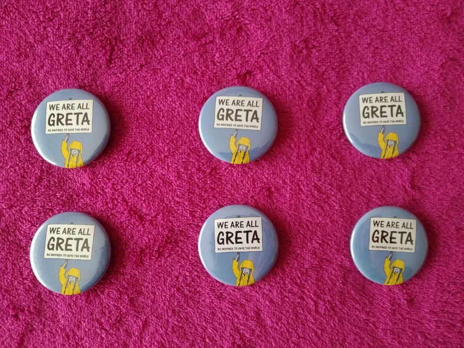(NOVO, PORTES GRÁTIS) Crachá de Edição Limitada: Greta Thunberg