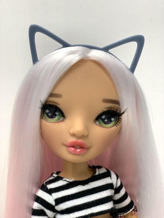 Opaska szara uszy kota dla lalki rainbow high 1 sztuka