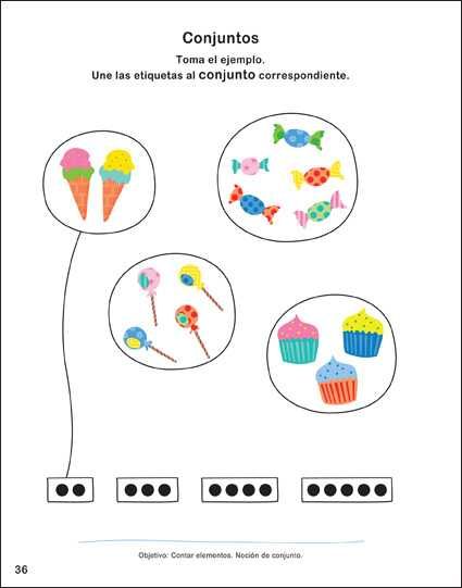 Livro de atividades em espanhol para crianças de 3 e 4 anos
