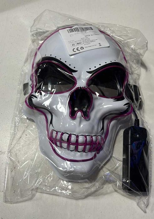 Maska Halloween Led kostium IMPREZA COSPLAY szkielet