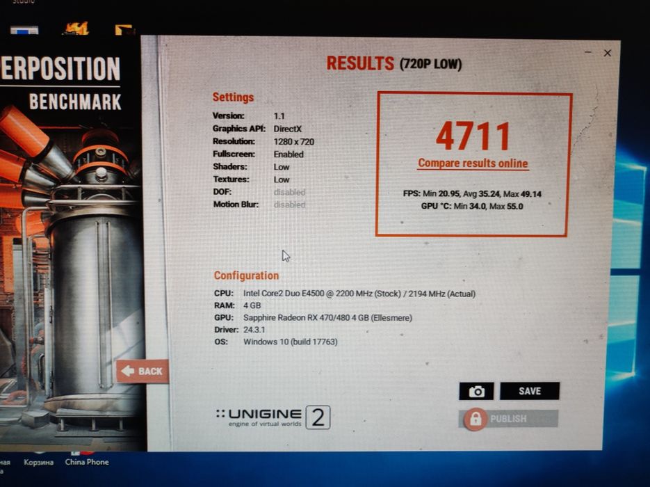 Відеокарта RX470 4Gb один відеовихід HDMI Робоча обслужена