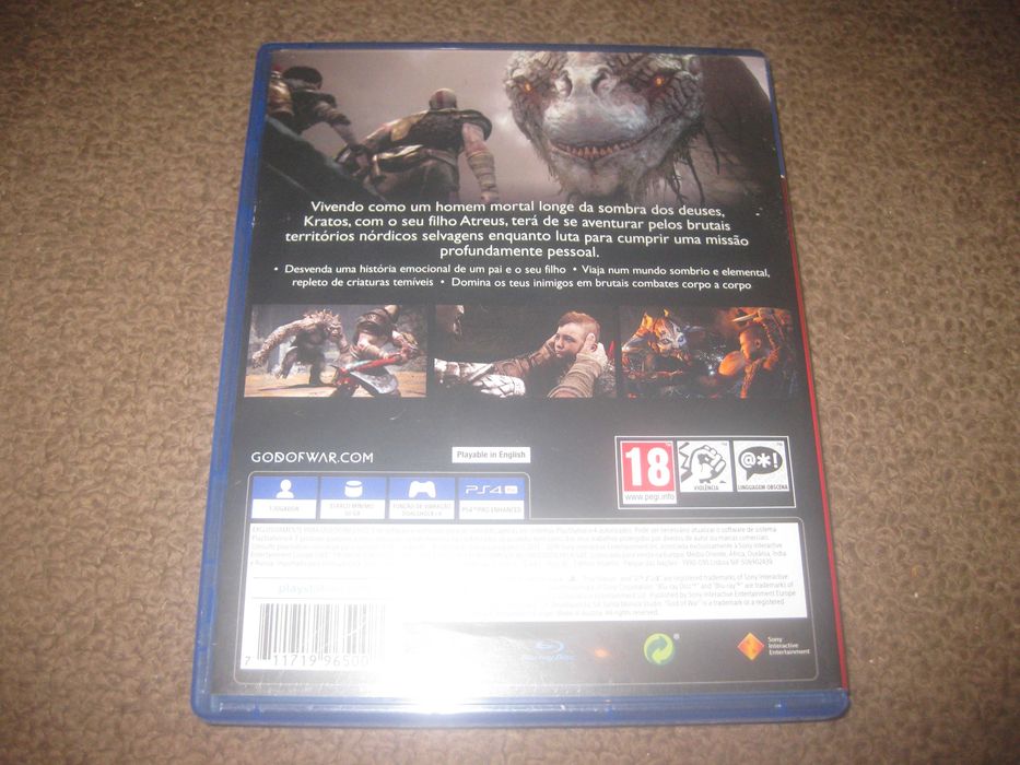 Jogo "God Of War" para a Playstation 4/Impecável!