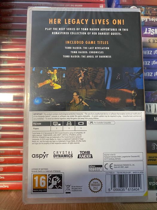 Tomb Raider IV - V - VI Remastered [Switch] PL, NOWA