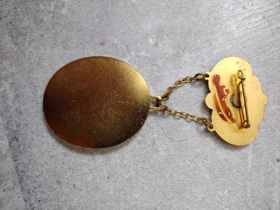 Broszka wisiorek kamea vintage prl /gdr stara biżuteria