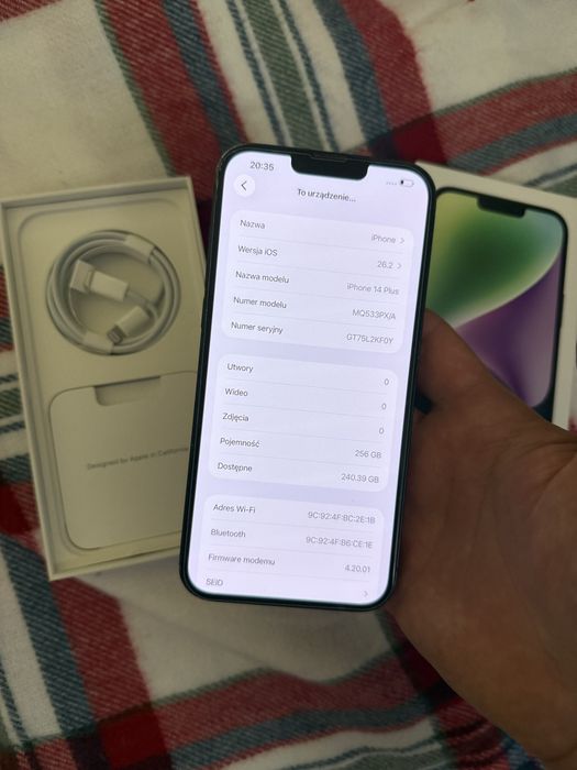 Iphone 14 Plus 256 GB Bateria 92 %