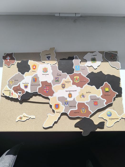 Магнітна карта пазл "Україна"