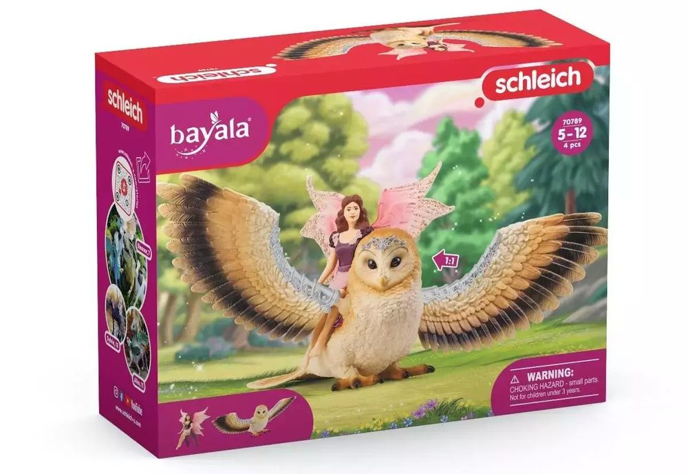 Wróżka lecąca na sowie SLH70789. Schleich. Nowy Produkt