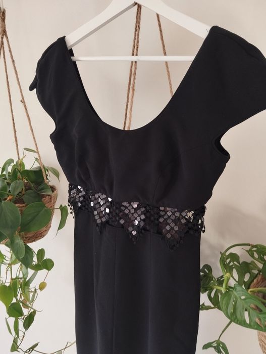 Sukienka koktajlowa, wieczorowa, na wesele maxi, ażurowy r. S Regina L