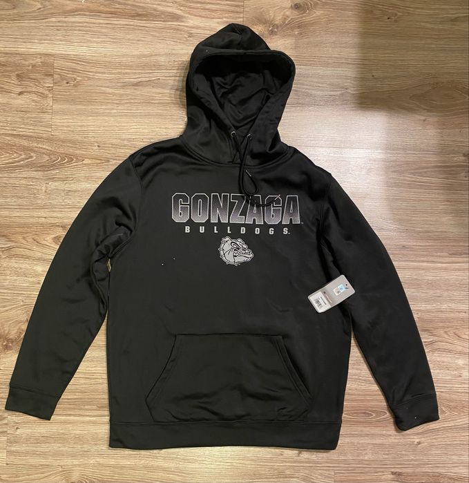 czarna bluza z kapturem gonzaga bulldogs colosseum rozmar L nowa z metką nadruk vintage y2k oversize