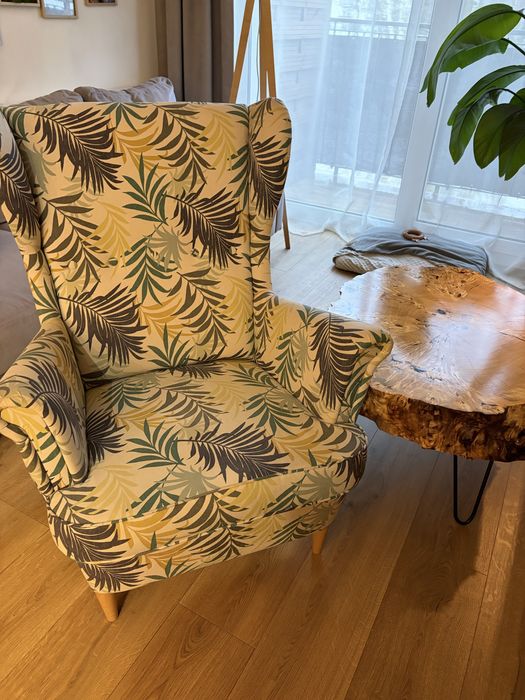 Fotel Strandmon Ikea liście