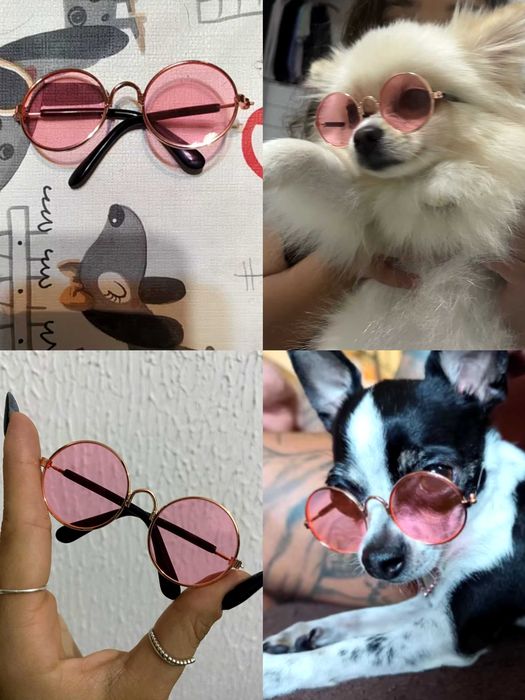 Różowe okulary dla zwierząt, nowe