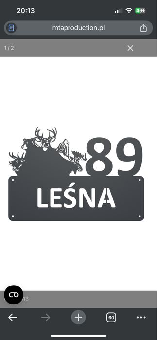 Tabliczka adresowa na zamówienie