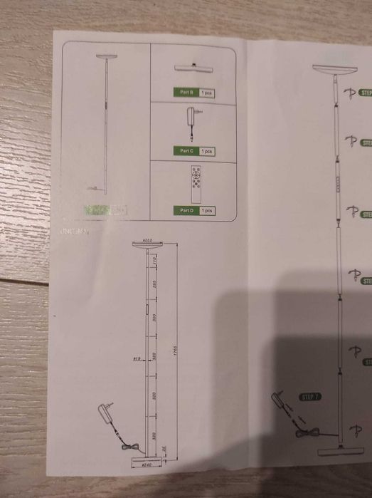 Lampa podłogowa led