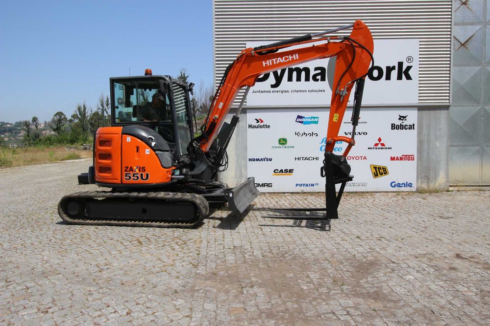 Mini Giratória Hitachi ZX 55 , Máquina de Rastos de Borracha