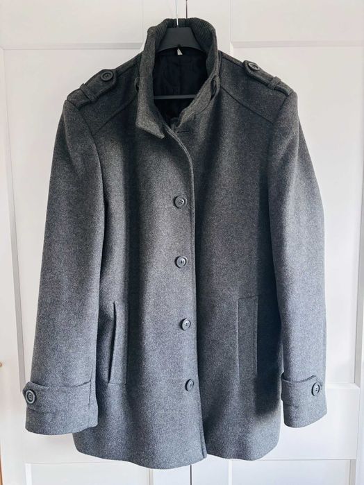 Płaszcz męski z wełną