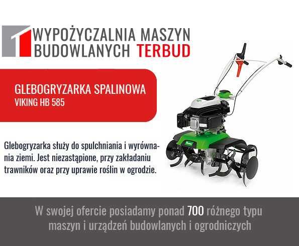 Maszyny, urządzenia i narzędzia ogrodowe. Wypożyczalnia Śląsk. Ogród.