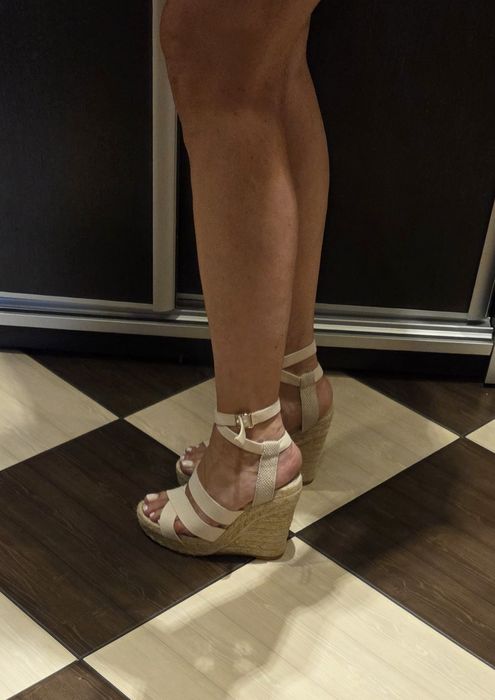 Espadryle na koturnie, sandałki na koturnie HM