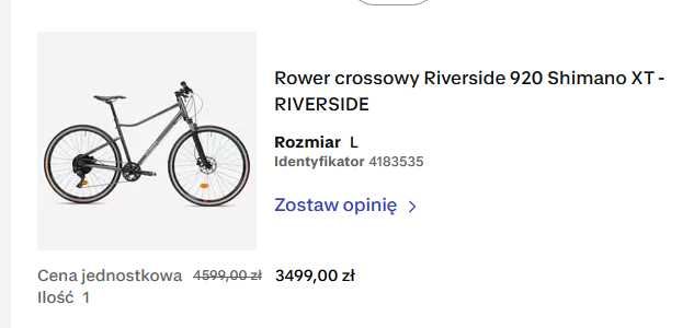 Cross/Rower Crossowy Riverside 920 Shimano XT Rozmiar L