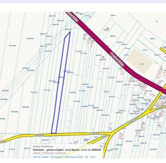 Bycina - działka budowlana/usługowa - rolna