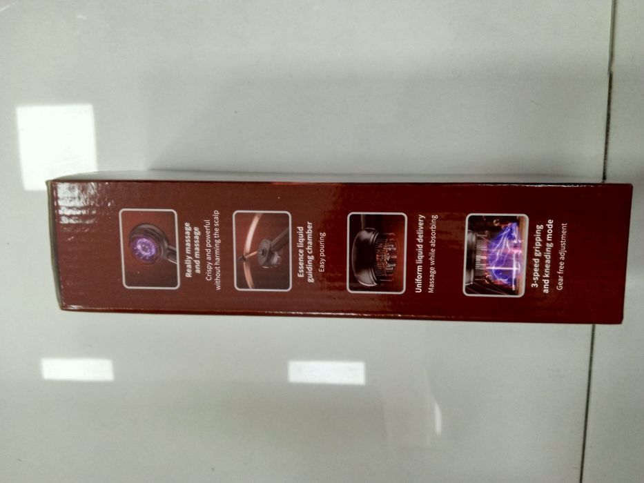 Elektryczna szczotka masująca do skóry głowy USB-C + serum | 3 tryby |