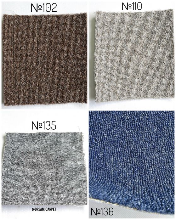Однотонний ковролін на войлоку Carat і Babil. Петлевий ковролин