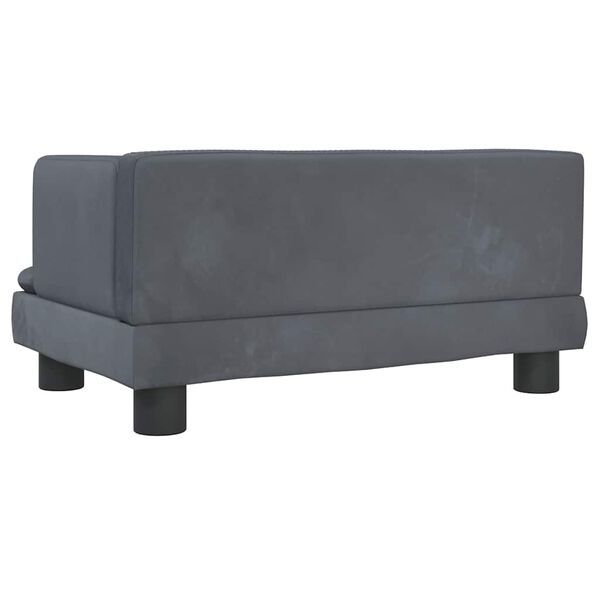 VidaXL Cama para cães 60x40x30 cm veludo cinzento-escuro
