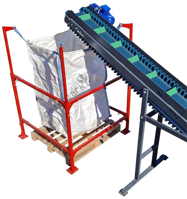 LINIA Taśmociąg Rozdrabniacz 30kW Stojak BIGBAG Transport Drewno Sypki