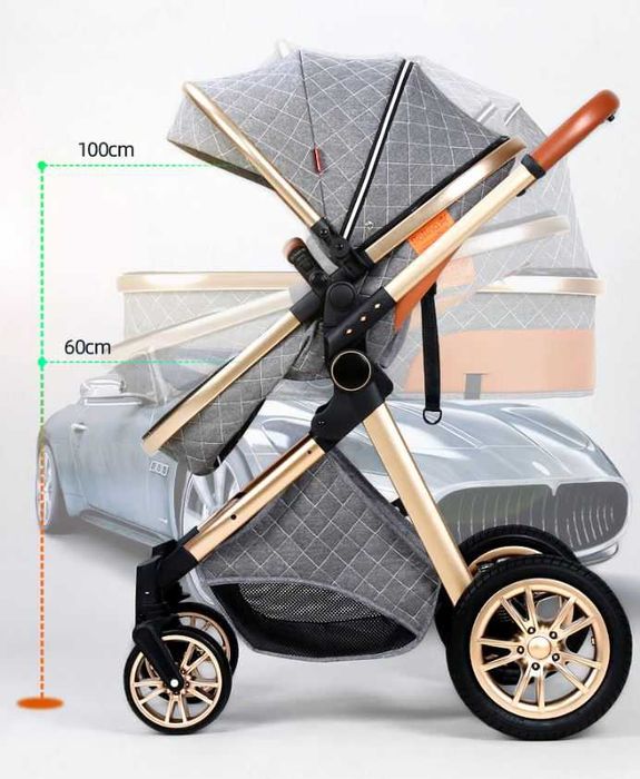 Carrinho de bebé 3 EM 1 Trio FÁCIL DE DOBRAR