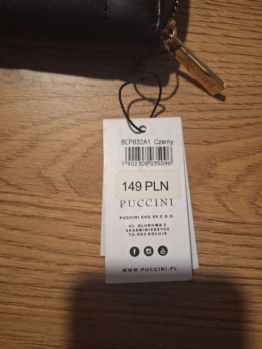 Portmonetka,portfel damski Puccini  nowy ,Okazja 79 zł