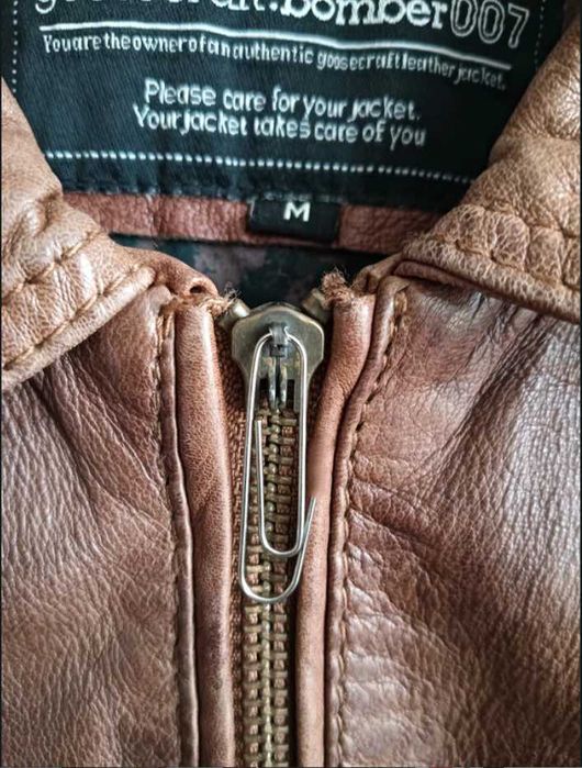 Kurtka Skóra Naturalna Kultowej Marki „ Goosecraft-007 ”r.(S/M) Unisex